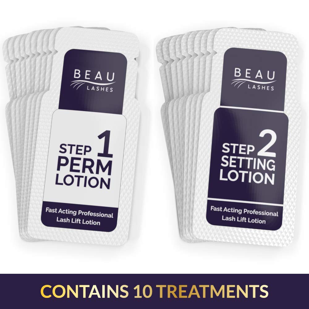 10 Sets Of Lash Lift Lotions For Professionals - For Perming, Curling And Lifting Eyelashes | Semi Permanent Salon Grade Supplies For Beauty Treatments | 10 Treatments