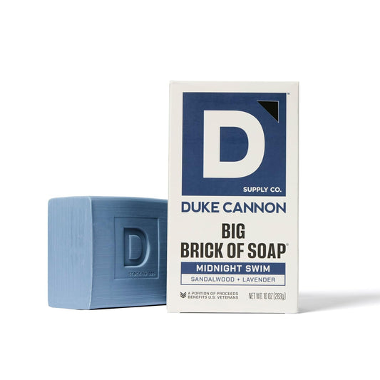 Duke Cannon Tactical Scrubber & Midnight Swim Soap Bundle - Refreshing Aquatic Scent, Coarse & Soft Mesh, 550-Mil-Spec Paracord, Military-Grade Soap Pouch