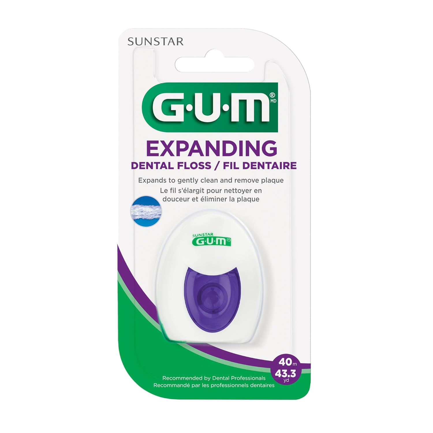 Expanding Dental Floss - Waxed Woven Floss - Effective Plaque Removal For Tight Teeth - Unflavored : Health & Household