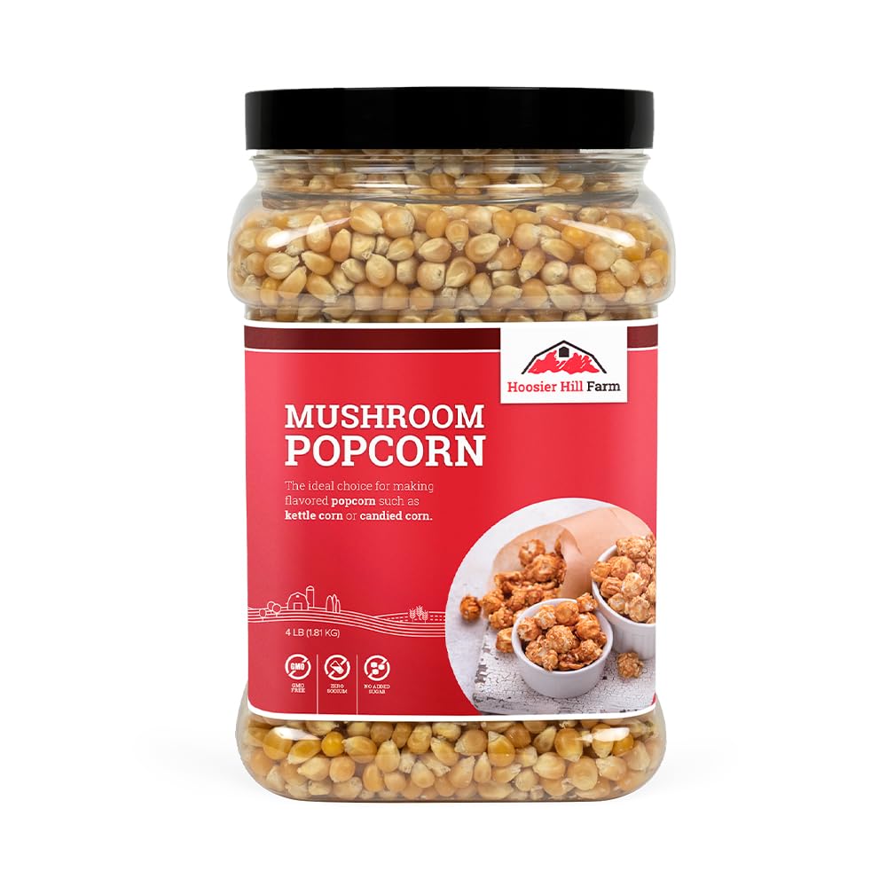 Hoosier Hill Farm Mushroom Popcorn, 4LB (Pack of 1)