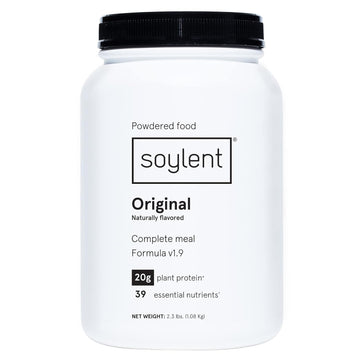 Soylent Complete Nutrition Meal Replacement Protein Powder, Original - Plant Based Vegan Protein, 39 Essential Nutrients - 36.8Oz