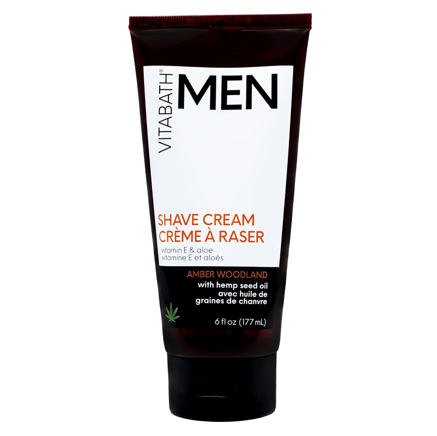 Vitabath Men'S Amber Woodland Shave Cream Super Slick Shaving Protects Against Razor Burn & Irritation - Restorative Pre-Shave Skin Moisturizer & Beard Care - Gluten-Free Cruelty-Free - 6 Fl Oz