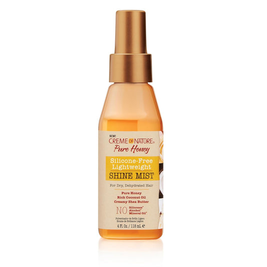 CREME OF NATURE Pure Honey Silicone-Free Lightweight Shine Mist for Dry, Dehydrated Hair, 4 Fl Oz (Pack of 1) : Beauty & Personal Care