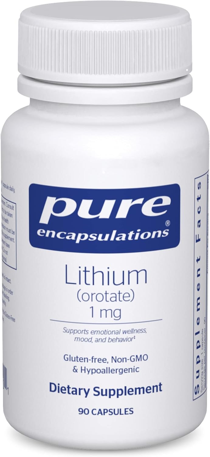Pure Encapsulations Lithium (Orotate) 1 Mg | Support For Calmness And Behavior | 90 Capsules