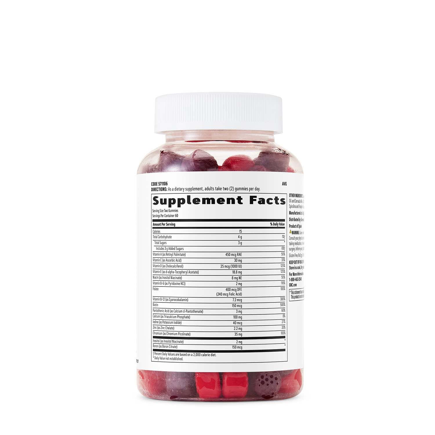 GNC Women's Multivitamin Gummy Supplement | Daily Vitamin | Mixed Berry Flavor | 120 Gummies : Health & Household