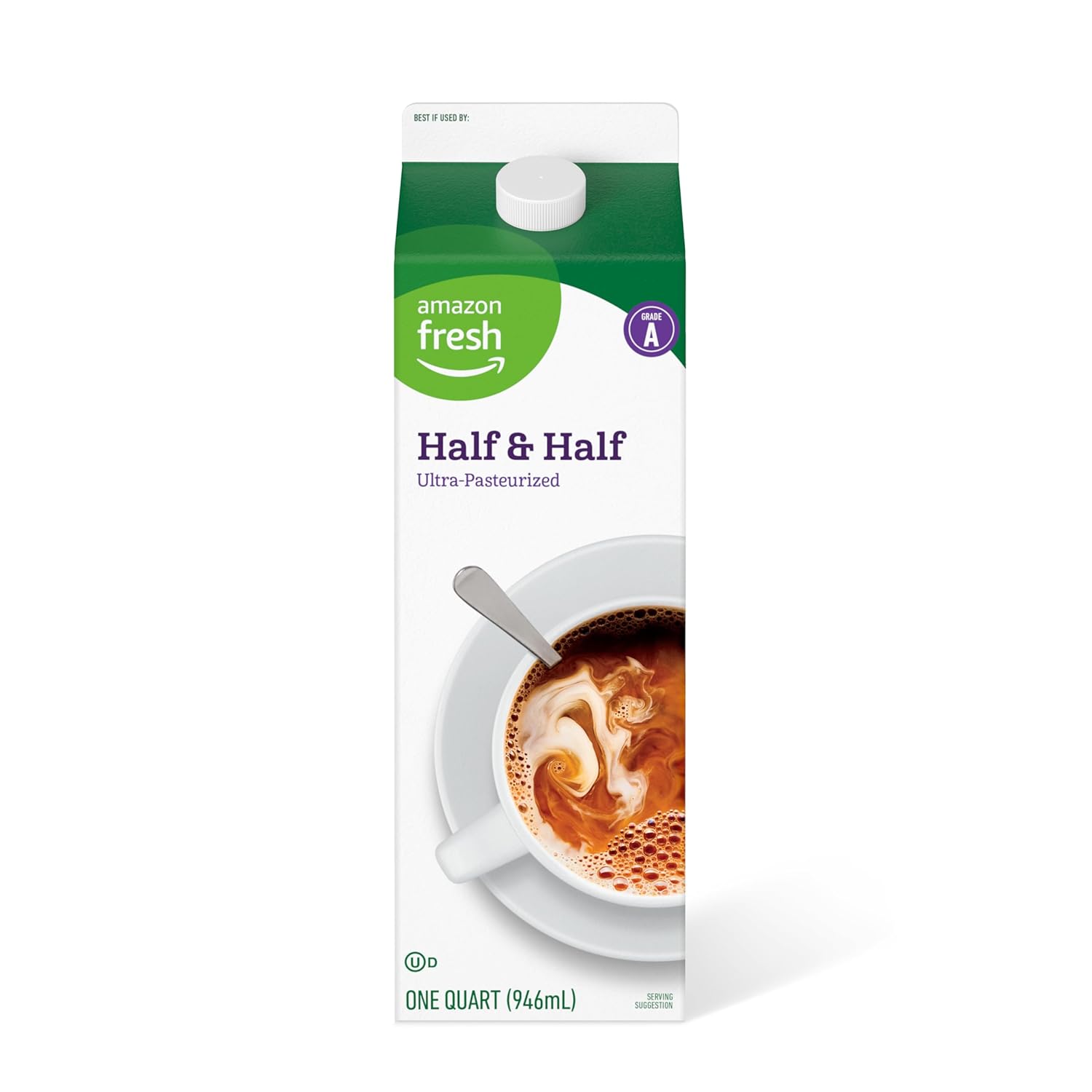 Amazon Fresh, Half & Half, Ultra Pasteurized, Kosher, 32 Fl Oz (Previously Happy Belly, Packaging May Vary)