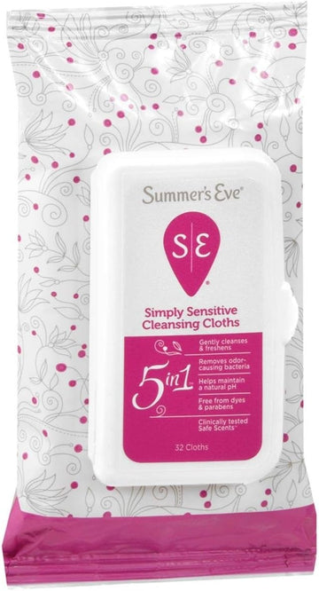 Summers Eve Feminine Cleansing Cloths, Sensitive Skin - 32 Each, 3 Pack : Health & Household