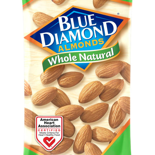 Blue Diamond Almonds, Raw Whole Natural, 4 Ounce (Pack Of 12)