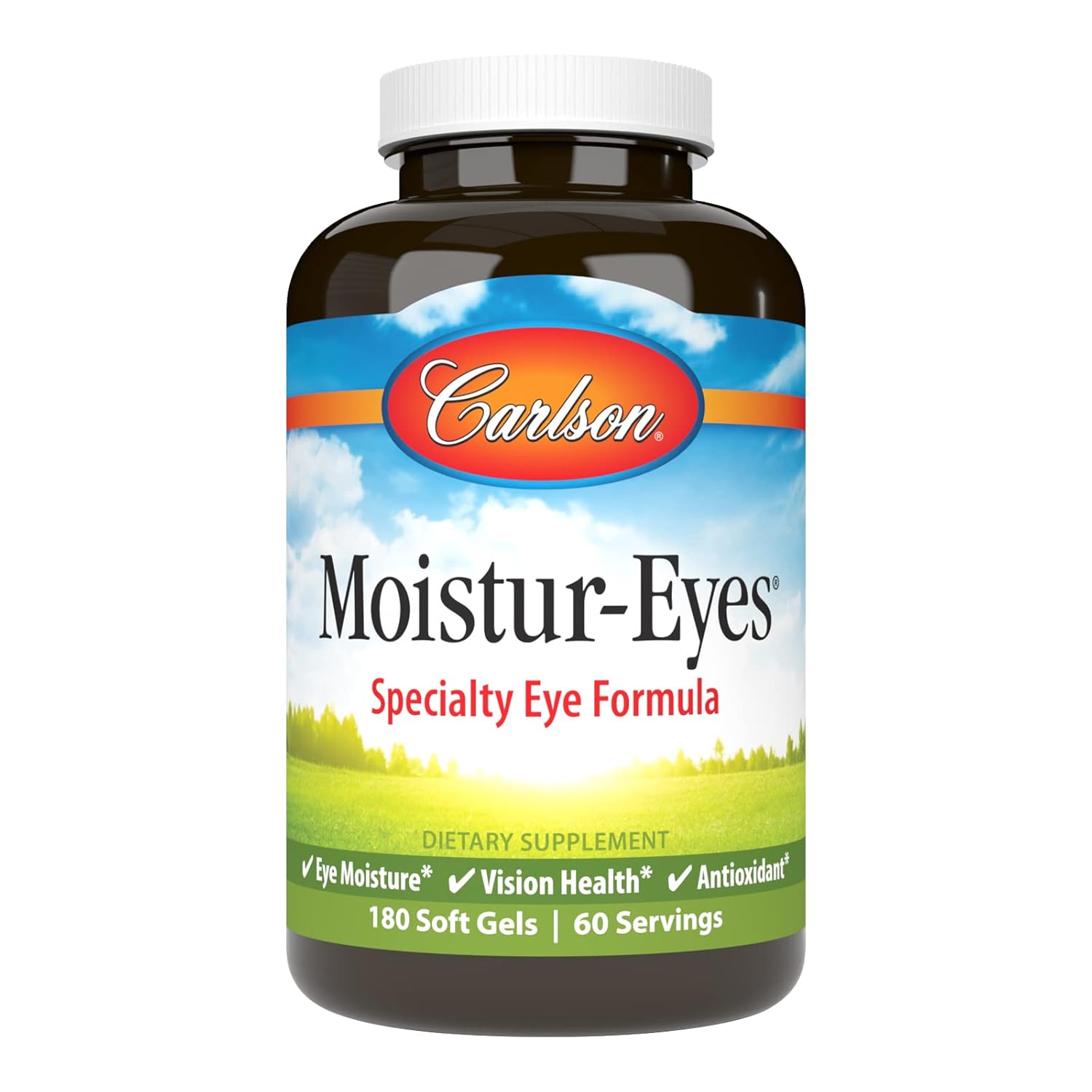 Carlson - Moistur-Eyes, Specialty Eye Formula, Promotes & Maintains Normal Eye Moisture, 180 Softgels