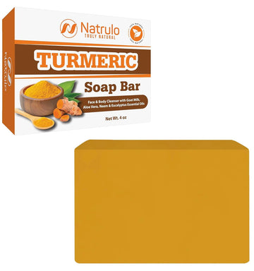 Turmeric Soap Bar For Face & Body – Natural Turmeric Skin Brightening Soap For Dark Spots, Intimate Areas, Underarms – Turmeric Face Wash Reduces Acne, Fades Scars & Cleanses Skin – 4Oz, Made In Usa