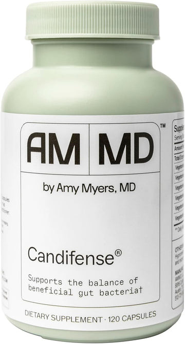 Amy Myers Md Candifense Candida Overgrowth Supplement - Digestive Enzymes For Digesting Fiber - Gut Care For A Balanced Microbiome - Gluten-Free, Dairy-Free & Non-Soy - 120 Capsules (60 Servings)