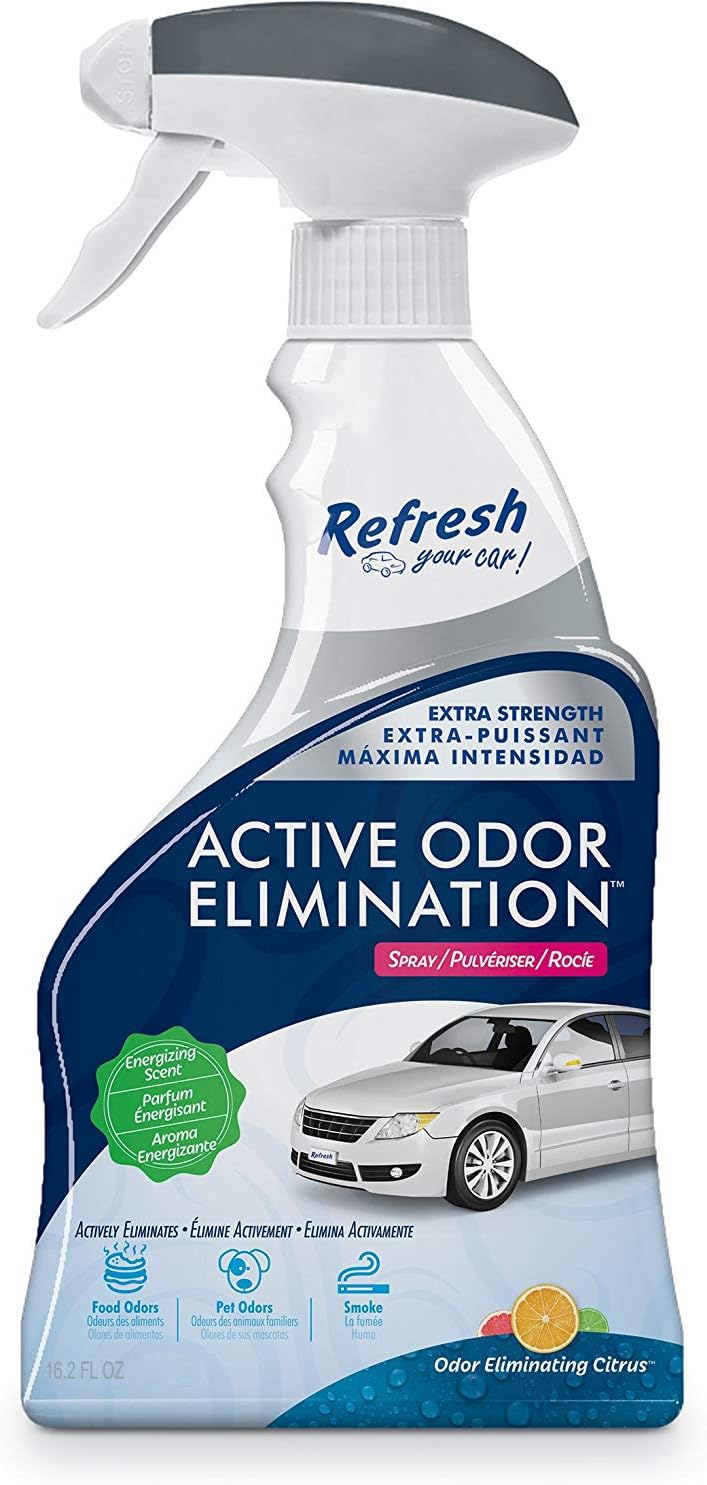 Refresh Your Car! E300863600 Active Odor Elimination 16.2 oz Trigger Spray, Grapefruit : Health & Household
