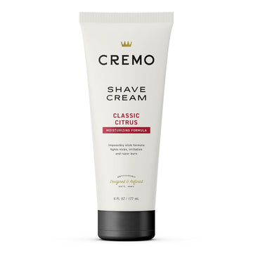 Cremo Barber Grade Original Shave Cream, Astonishingly Superior Ultra-Slick Shaving Cream For Men, Fights Nicks, Cuts And Razor Burn, 6 Fl Oz