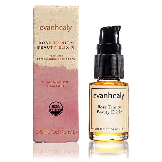 Evanhealy Rose Trinity Beauty Elixir | Organic Natural Humectant Rejuvenating & Smoothing Facial Oil | Minimize Fine Lines & Wrinkles