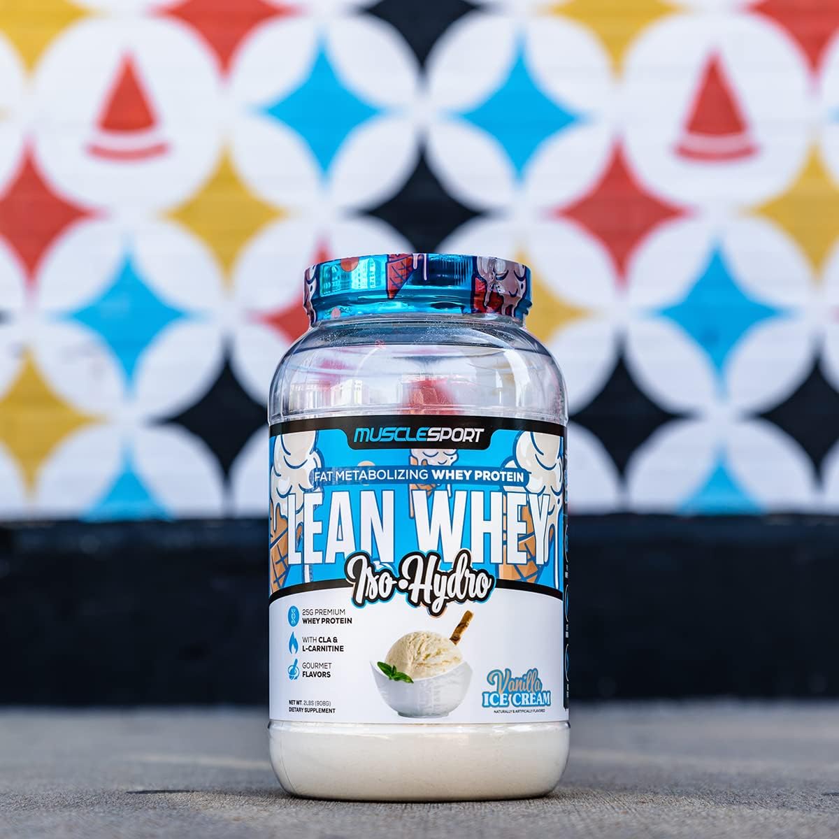Musclesport Lean Whey Revolution™ Protein Powder - Whey Protein Isolate - Low Calorie, Low Carb, Low Fat, Incredible Flavors - 25G Protein Per Scoop (2Lb, Vanilla) : Health & Household