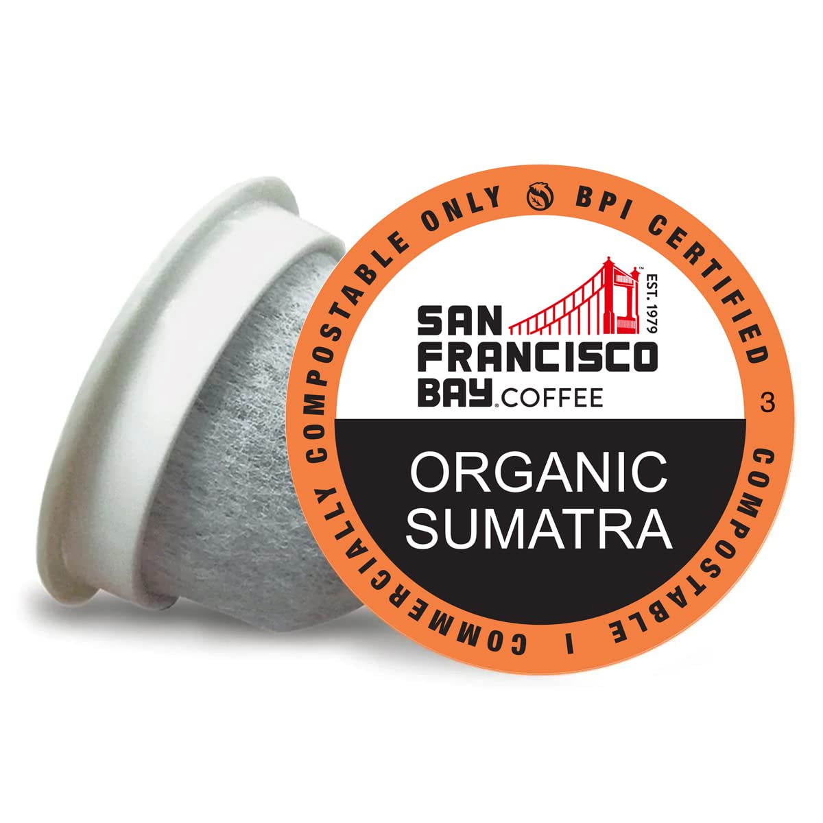 San Francisco Bay Compostable Coffee Pods - Organic Sumatra (80 Ct) Pack of 1, K Cup Compatible including Keurig 2.0, Medium Roast