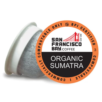 San Francisco Bay Compostable Coffee Pods - Organic Sumatra (80 Ct) Pack of 1, K Cup Compatible including Keurig 2.0, Medium Roast