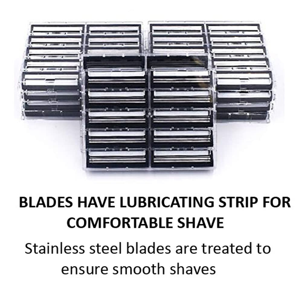 Taconic Shave 100 Twin Blade Razor Cartridges With Lubricating Strip - Compatible With All Gillette Trac 2 , G2, G Ii, Contour, Vector And Gillette Atra Razor Handles - Made In The Usa : Beauty & Personal Care