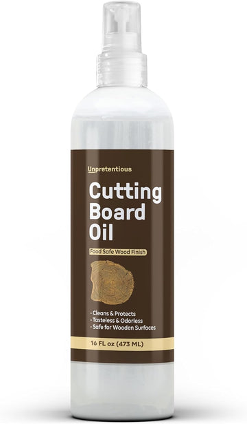 Unpretentious Cutting Board Oil, 16 fl oz, Safe for Cutting Boards, Butcher Blocks, Countertops & Wood Utensils