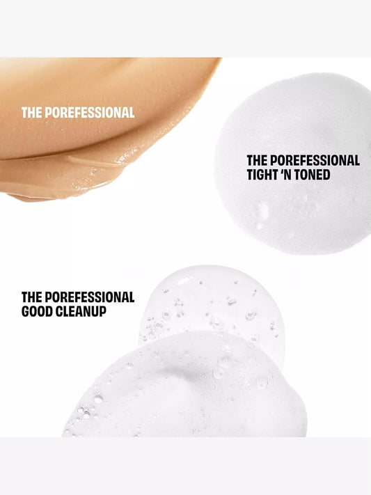 Benefit Pore Mixed Medley Kit Full-size pore primer, minis of foaming cleanser and toning foam, plus sample of overnight pore treatment