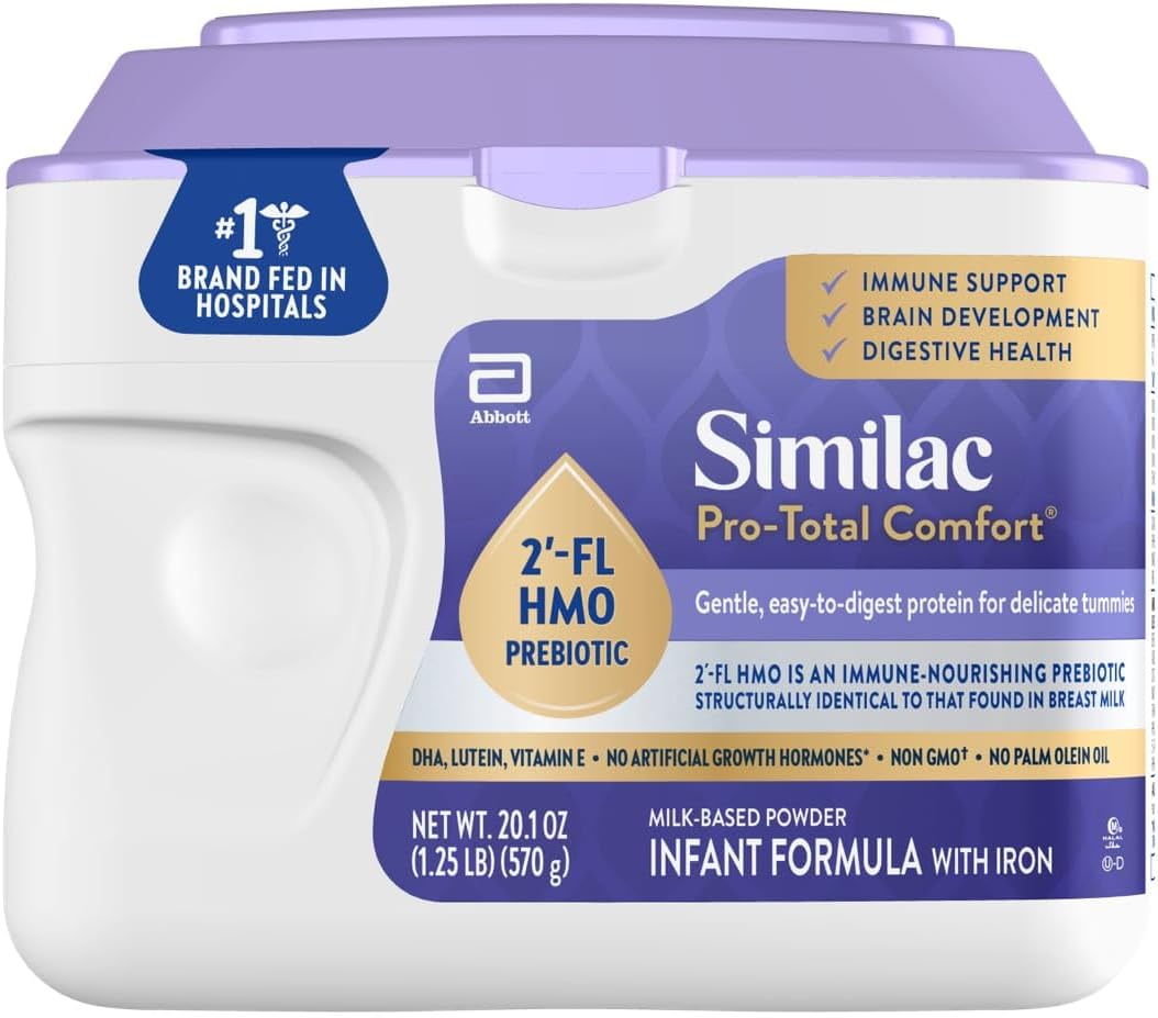 Similac Pro-Total Comfort®* Infant Formula With Iron, Gentle, Easy-To-Digest Formula, With 2'-Fl Hmo For Immune Support, Non-Gmo, Baby Formula Powder, 20.1-Oz Tub