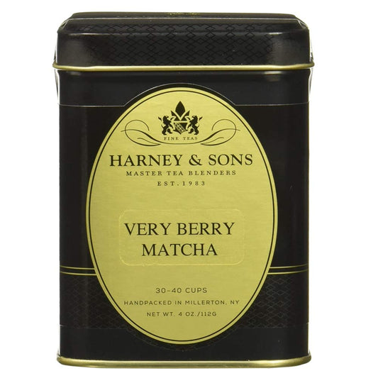 Harney & Sons Very Berry Matcha Tea, A Fruity Flavored Matcha, 4 Oz (46580)