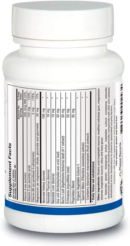 Biotics Research Renal Plus? ? Botanical, Glandular and Nutritional Support for Optimal Renal Function. Kidney Health. Supports Urological Function. Ulva Ursi, Buchu Leaf, Echinacea, Cranberry 180T