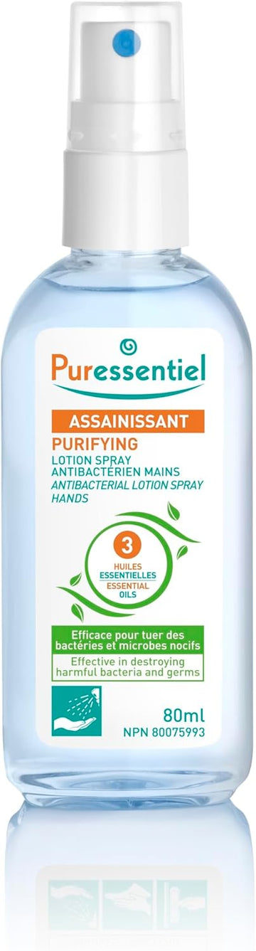 Puressentiel - Antibacterial Lotion Spray Hands & Surfaces - 80 Ml