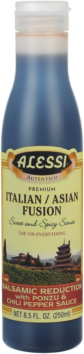 Alessi Balsamic Vinegar Reduction, Autentico from Italy, Ideal on Caprese Salad, Fruits, Cheeses, Meats, Marinades (Italian & Asian Fusion, 8.5 Fl Oz (Pack of 6))