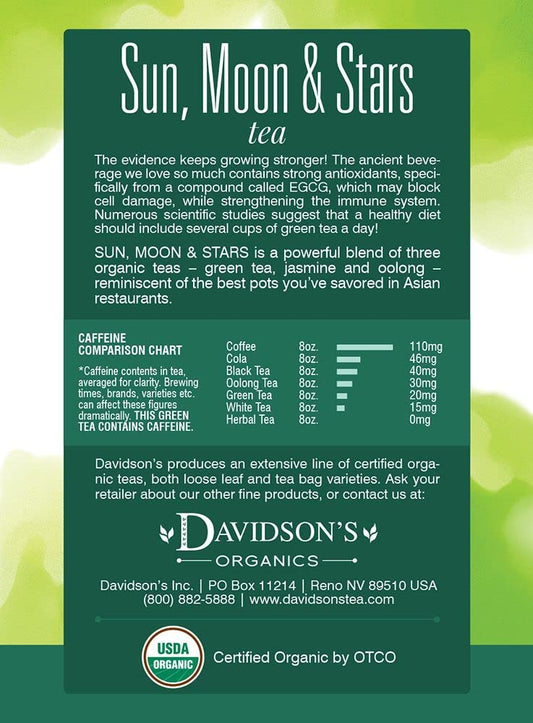 Davidson'S Organics, Sun, Moon & Stars, 8-Count Tea Bags, Pack Of 12