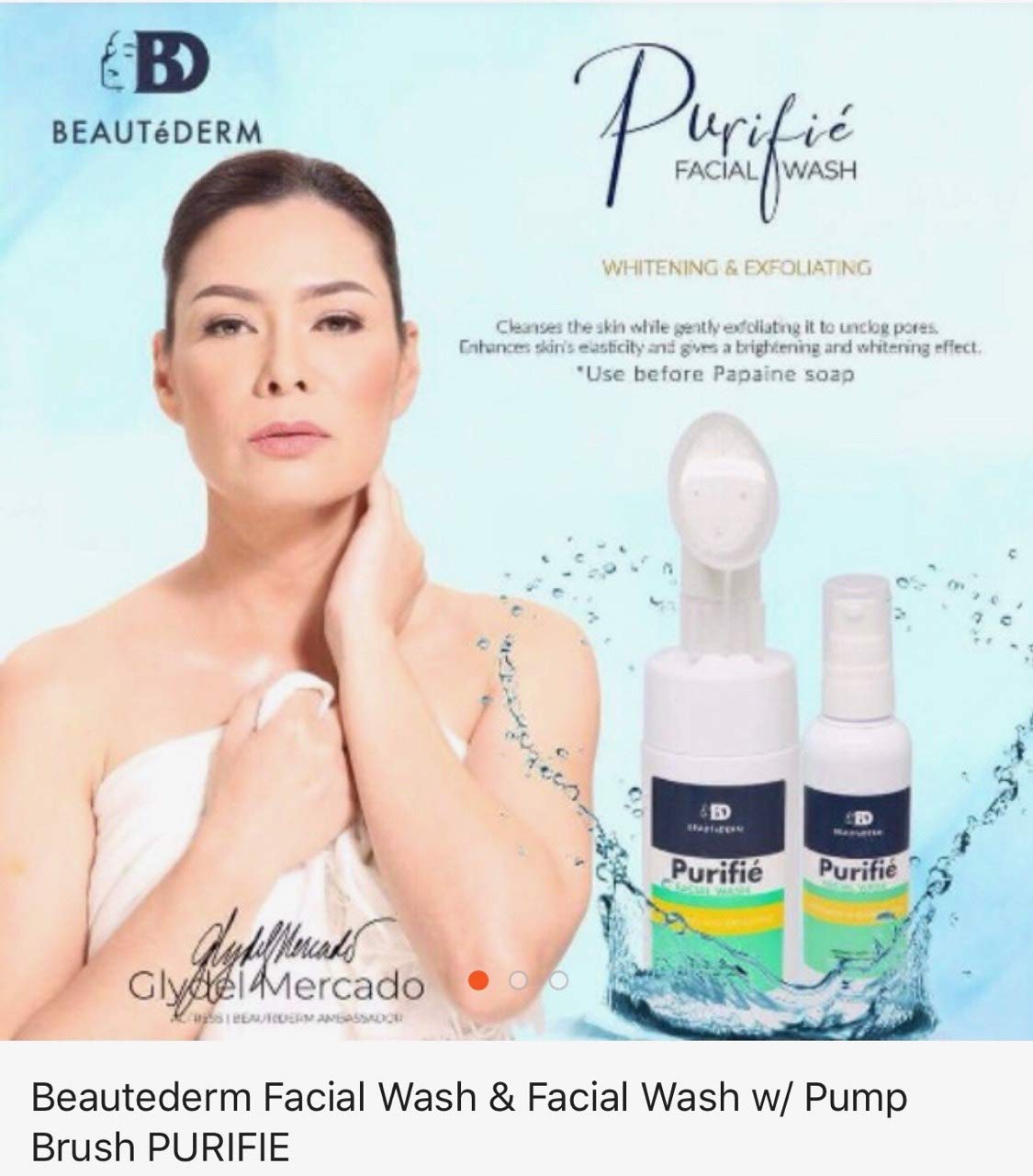 Beautederm Facial Cleanser (Facial Wash) With Pump Brush And Refill Bundle : Beauty & Personal Care