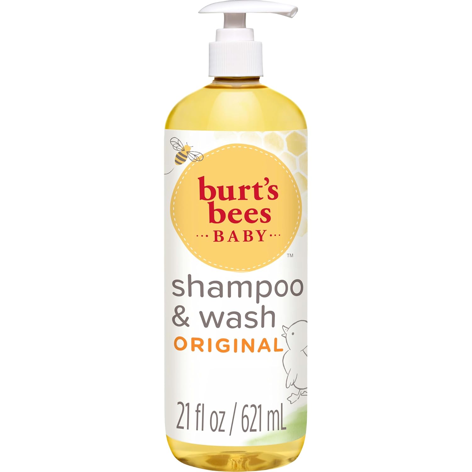 Burt'S Bees Baby Shampoo And Wash, Original, Tear Free, Pediatrician Tested, 98.7% Natural Origin, 21 Fluid Ounces