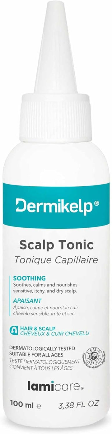 Dermikelp® Soothing Scalp Tonic For Itchy, Sensitive Scalps – Soothes, Hydrates, And Conditions With Sea Kelp, Jojoba Extract, And Panthenol, 100Ml