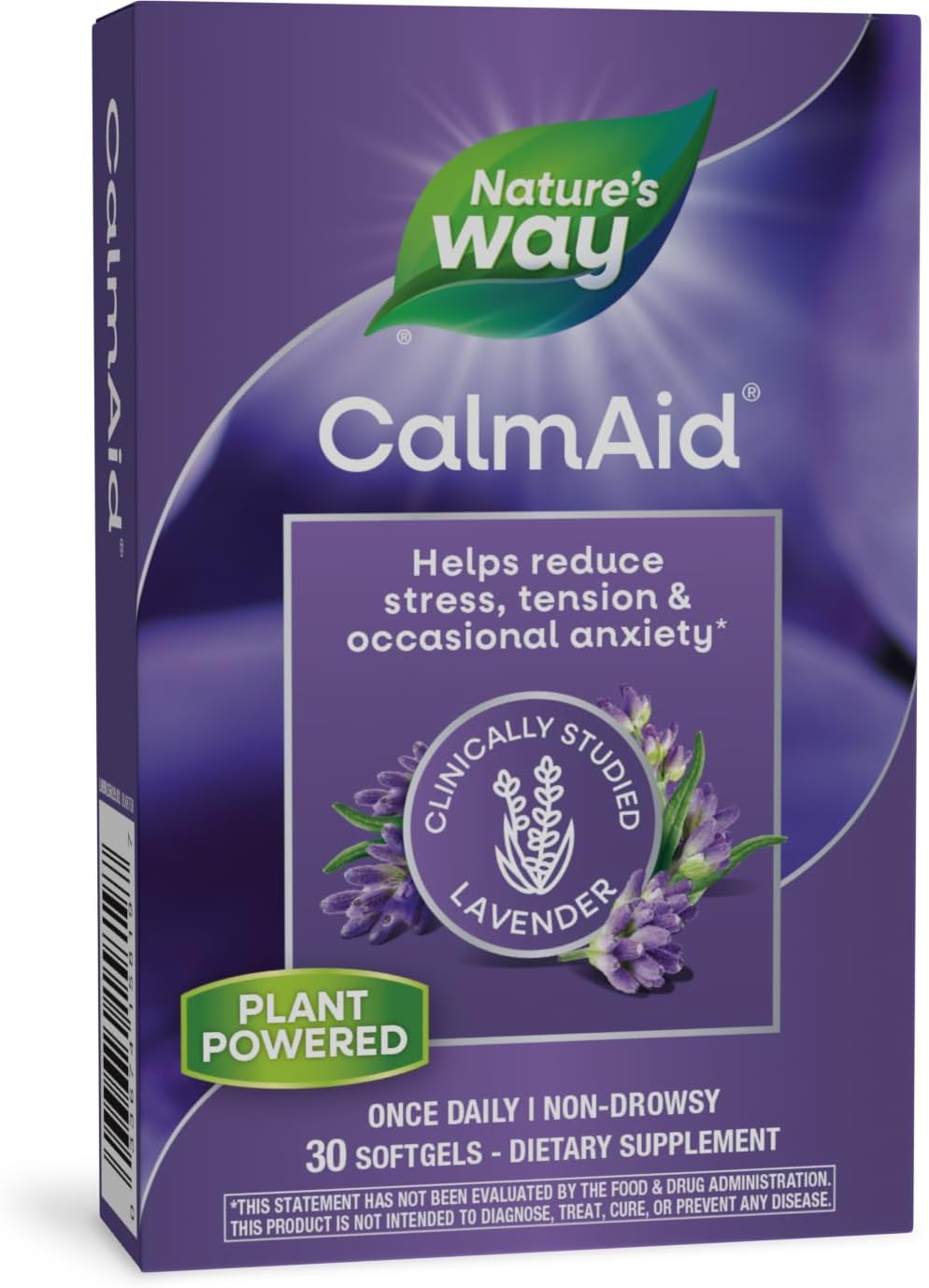 Nature'S Way Calmaid, With Silexan Lavender Oil, Helps Reduce Tension And Stress*, Non-Drowsy, 30 Softgels (Packaging May Vary)