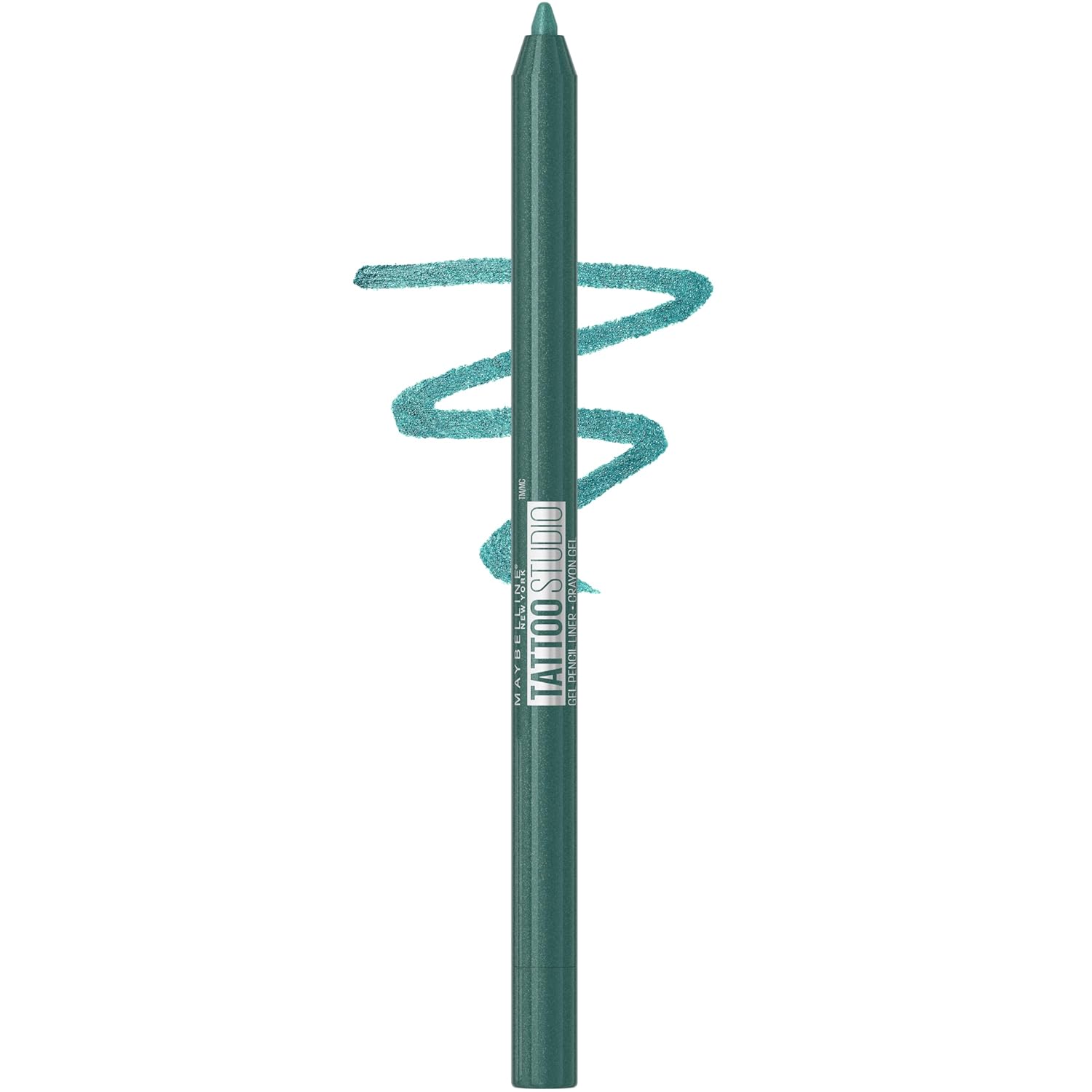 Maybelline Tattoo Studio Sharpenable Eyeliner Pencil, 36 Hour Wear, Waterproof, Tealtini, 1 Count