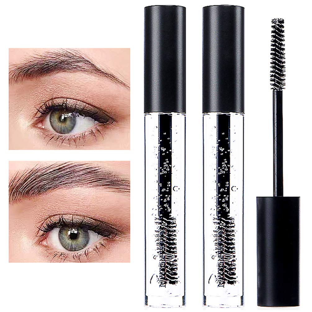 Dageda Clear Eyebrow Setting Gel, Clear And Black Brow Fix Gel, Waterproof And Sweat-Proof Eyebrow Repair Liquid Brows Styling Beauty Salon Home Use Makeup, 1.81Oz