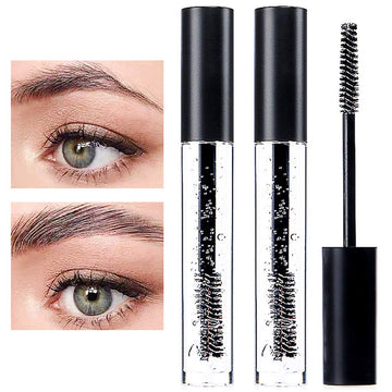 Dageda Clear Eyebrow Setting Gel, Clear And Black Brow Fix Gel, Waterproof And Sweat-Proof Eyebrow Repair Liquid Brows Styling Beauty Salon Home Use Makeup, 1.81Oz