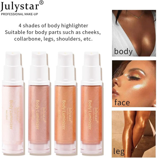 Julystar Body Highlighter Highlighting Whole Body Brightening Liquid Highlighting Liquid Beach Sexy Body Highlighting Liquid (03#)