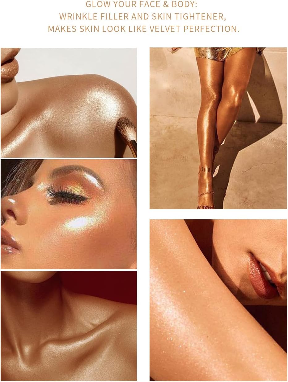 Julystar Body Highlighter Highlighting Whole Body Brightening Liquid Highlighting Liquid Beach Sexy Body Highlighting Liquid (02#)