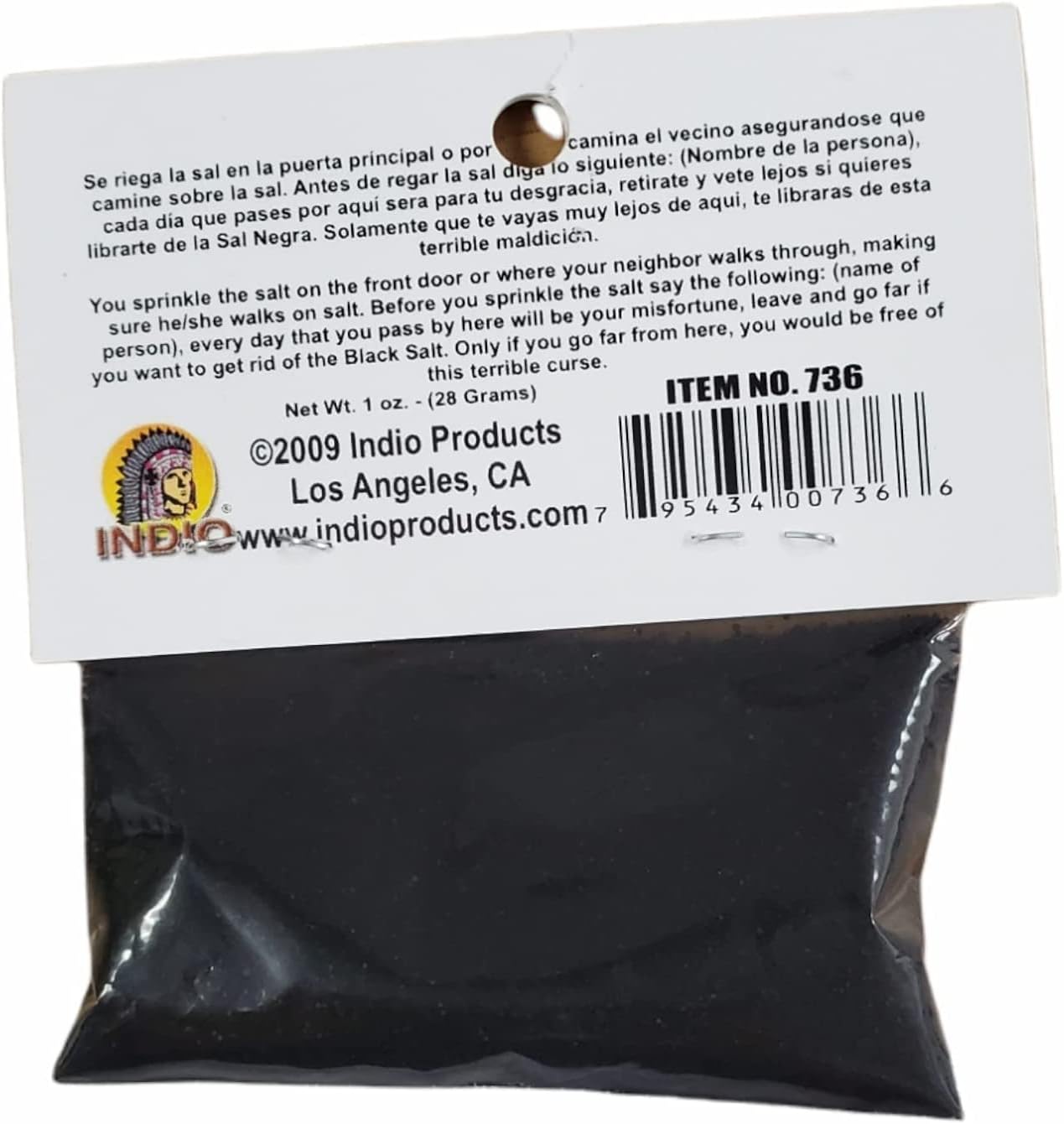 Indio Black Salt 1 Oz- Wiccan Protection Rituals And Spells (6 Pack) : Grocery & Gourmet Food