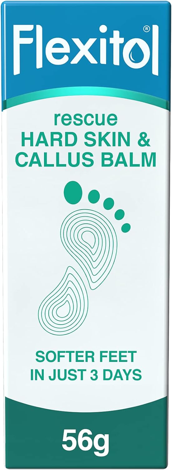 Flexitol Rescue Hard Skin And Callus Balm - Foot Cream For Visible Results In 3 Days - Exfoliates Dry, Hard Feet - Clinically Proven To Soften Feet - 22 Percent Urea - Suitable For Diabetics. 56G