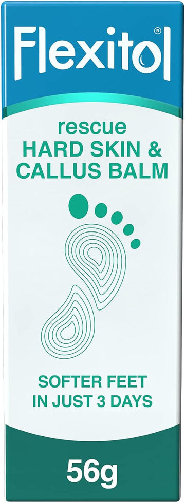 Flexitol Rescue Hard Skin And Callus Balm - Foot Cream For Visible Results In 3 Days - Exfoliates Dry, Hard Feet - Clinically Proven To Soften Feet - 22 Percent Urea - Suitable For Diabetics. 56G