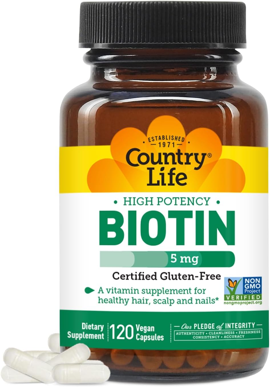 Country Life Country Life Biotin 5 Mg Vegicaps, 120 Count