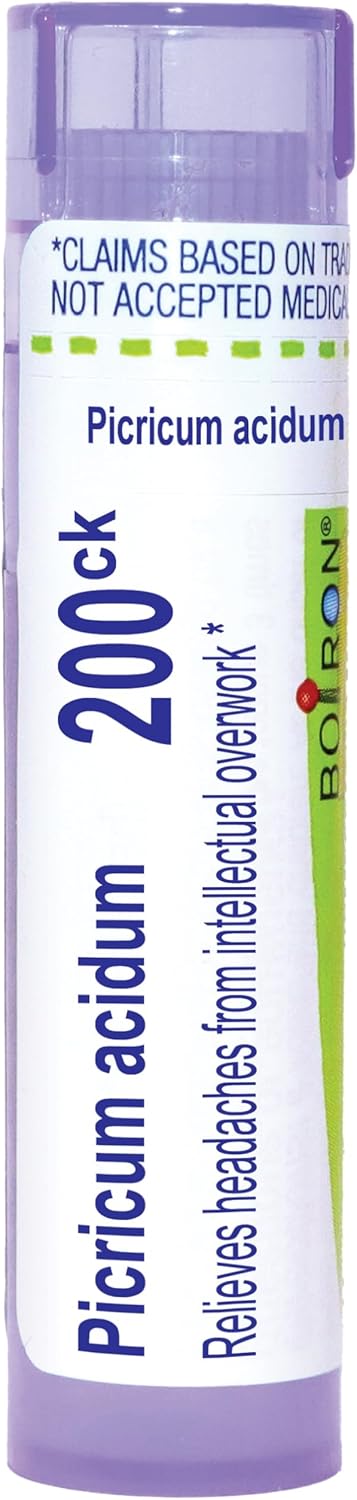 Boiron Picricum Acidum 200Ck For Headachess From Intellectual Overwork - 80 Pellets