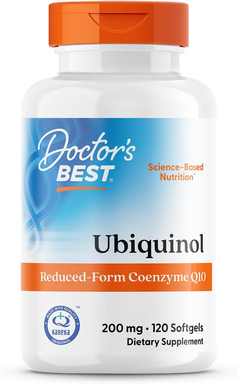 Doctors Best Ubiquinol, Reduced-Form Coenzyme Q1, 200 Mg, Non-Gmo, Gluten Free, Soy Free 30 Softgels