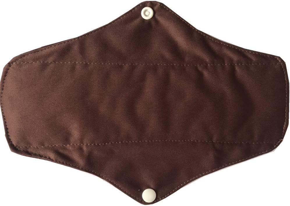 MUMBABY 6 Pieces 25.4cm (10 inch) Regular Charcoal Bamboo Mama Cloth/Menstrual Pads/Reusable Sanitary Pads (Brown, M) : Health & Household