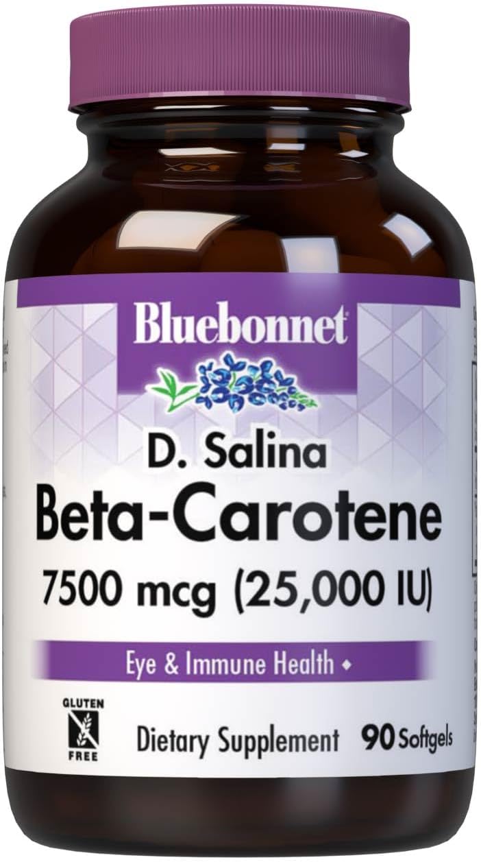 Bluebonnet Mixed Beta-Carotene 25000 Iu Soft Gels, Redish Brown, 90 Count