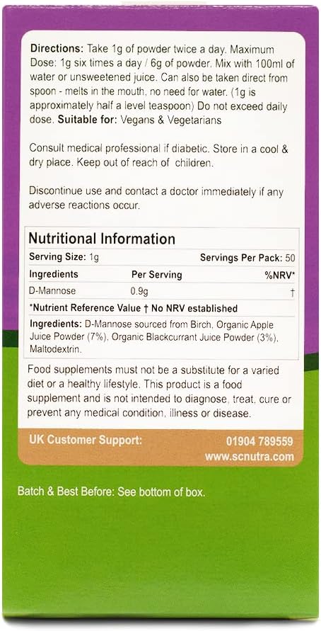 Waterfall D-Mannose Children - Apple & Blackcurrant - Infant D-Mannose - Suitable for Girls & Boys | 50g / 1.76oz : Health & Household