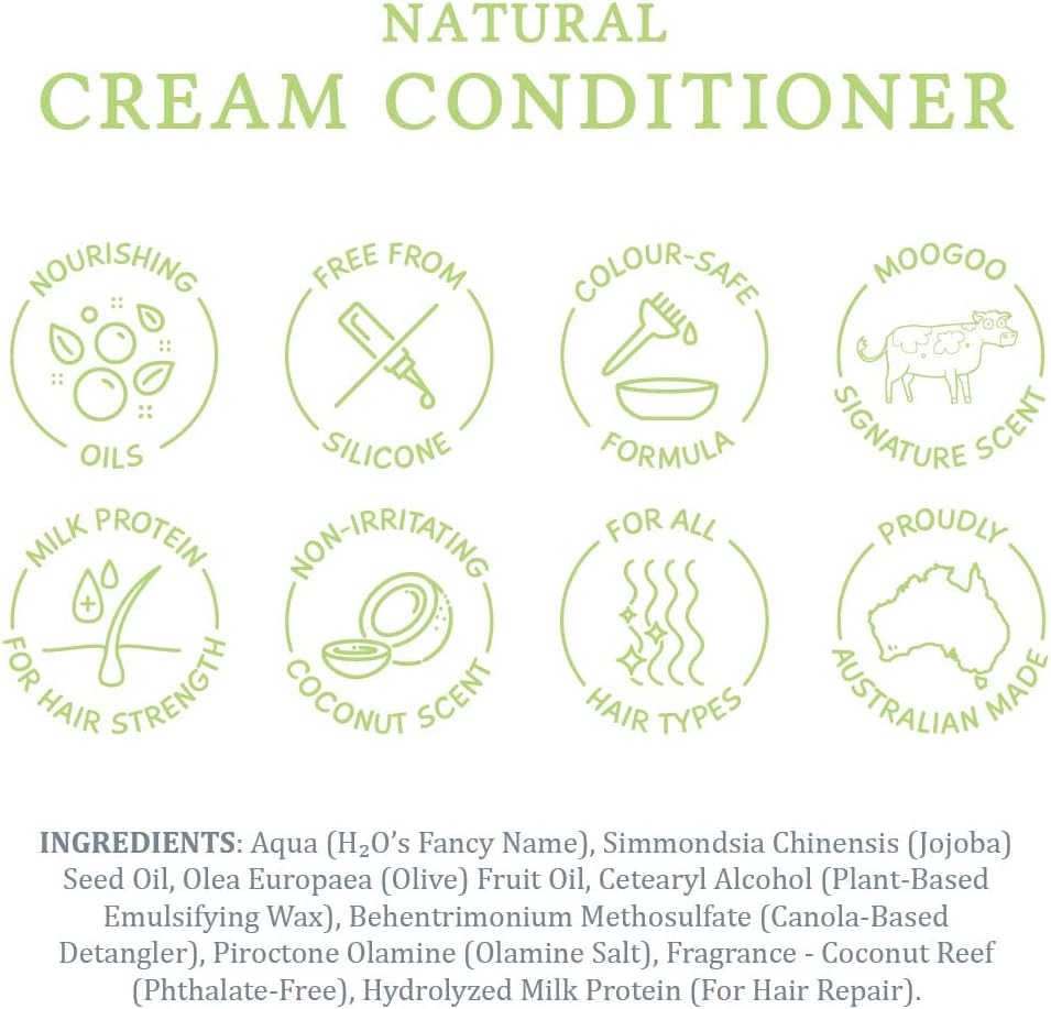 MooGoo Cream Conditioner - For Itchy, Dry, Eczema, Psoriasis & Dandruff Prone Scalps – SLS, Silicone, Sulfate & Paraben Free - Natural & Gentle Formula – 500ml / 16.9 fl.oz. : Amazon.co.uk: Beauty