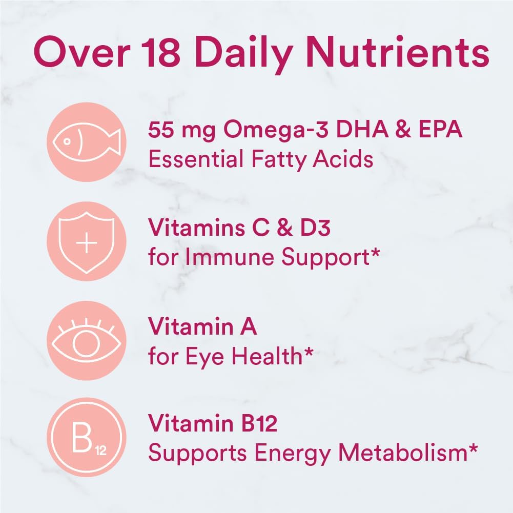SmartyPants Teen Girl Multivitamin Gummies: Omega 3 Fish Oil (EPA/DHA), Vitamin D3, C, Vitamin B12, B6, Vitamin A, K & Zinc, Gluten Free, Three Fruit Flavors, 120 Count (30 Day Supply) : Everything Else